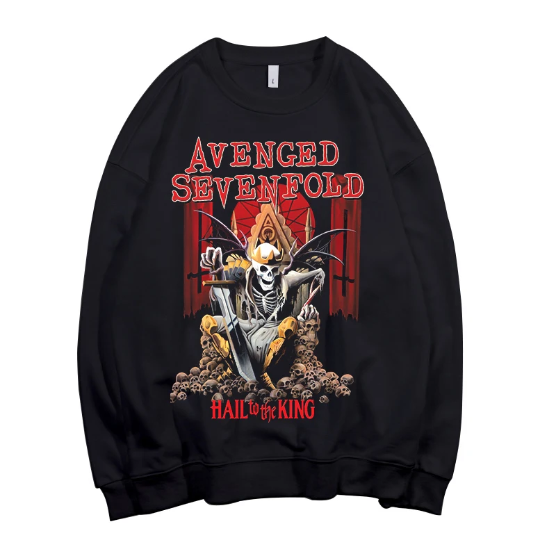 12 вариантов дизайна Avenged Sevenfold Pollover Толстовка Черный Рок толстовки Панк Рокер уличная флисовая череп A7X тяжелый металл