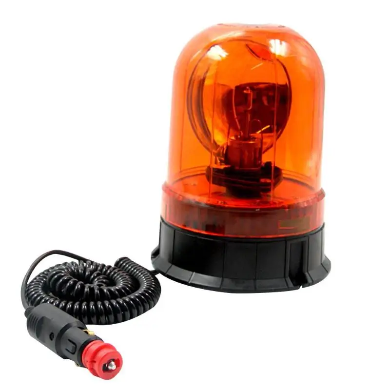 12V вращающийся Янтарный сигнальный светильник аварийного проблесковый маячок Предупреждение лампа с магнитным основанием для автомобиля мотоцикла