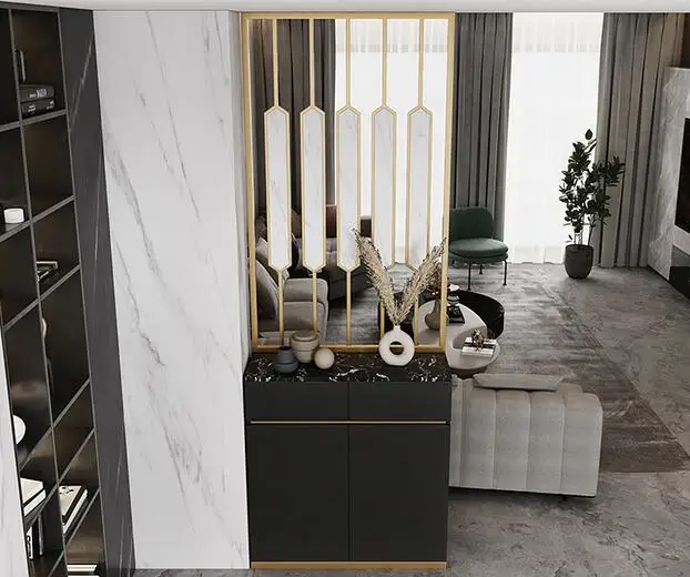 Porch cabinet living room entrance iron partition cabinet Nordic screen shoe
