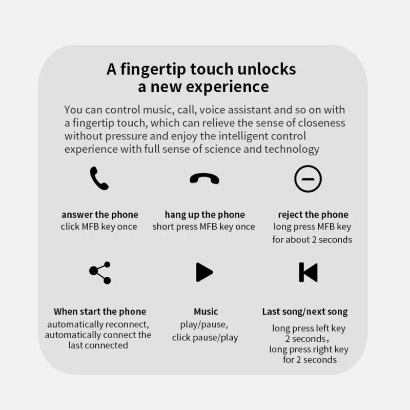 Bluetooth 5,0 наушники интеллигентая(ый) Шум Снижение Мини Размеры Bluetooth наушники с зарядный чехол HD Беспроводной стерео наушники
