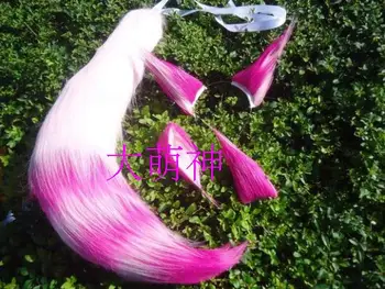 

Japan Anime Spice and Wolf Holo Fox Holo Fox Kamisama Kiss Hajimemashita Pink Tail Ear Custom Halloween Cosplay Prop