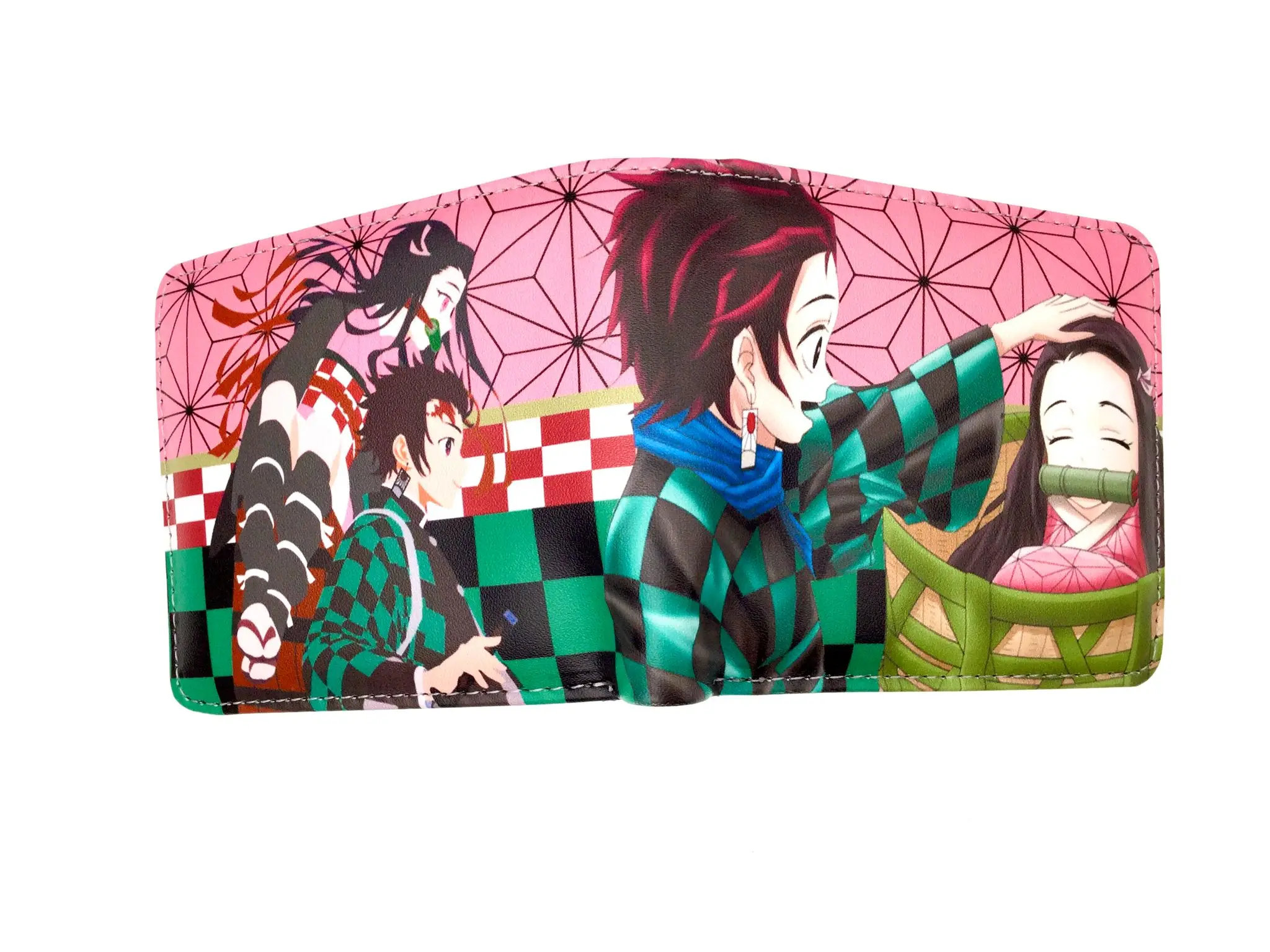 wallet purse Anime Wallet Demon Slayer Kimetsu No Yaiba Tanjiro Kamado Short Purse With Coin Pocket Wallets best of sale