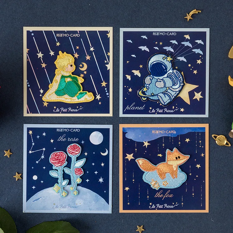 

Little Prince Cloth Material Stitching Fashion Sticky Sticker 84mm*84mm bullet journal stickers