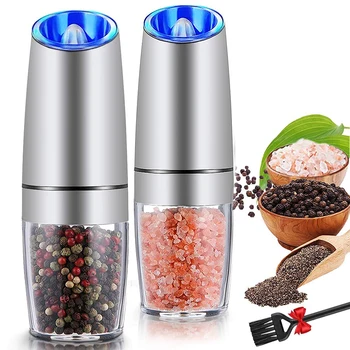 

Kitchen Electric Pepper Mill Gravity Salt and Pepper Grinder Operated Automatic Kitchen Tools Spice Mills