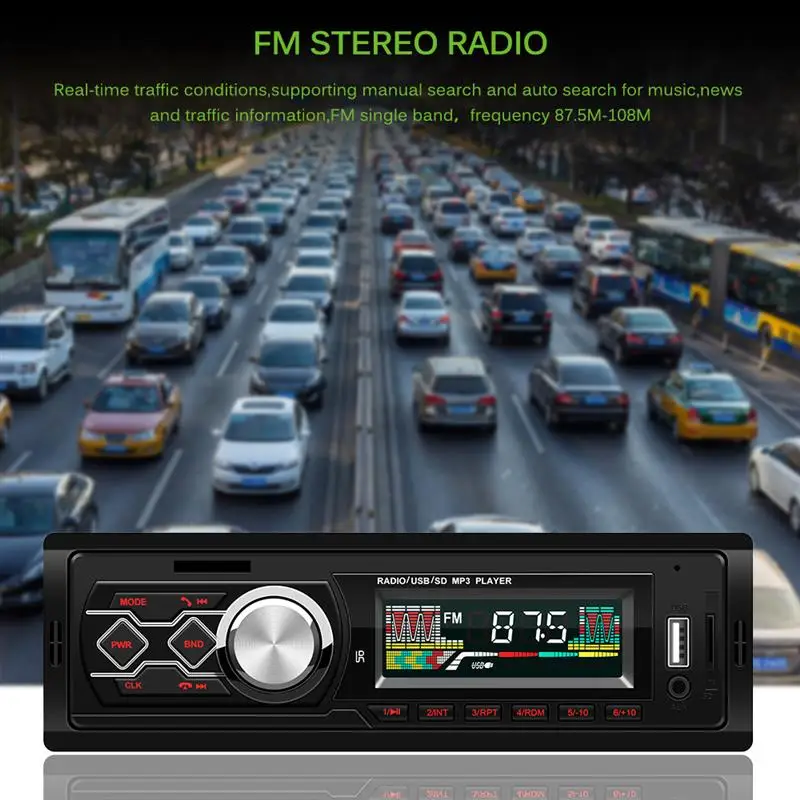 Onever fm-передатчик модулятор стерео аудио плеер Bluetooth автомобильный Радио MP3-плеер Поддержка AUX U диск дистанционное управление