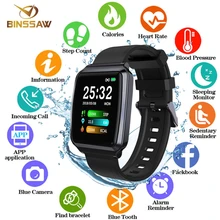 BINSSAW Smart Watch Bluetooth Sport IP67 Waterproof Blood pressure Oxygen Heart Rate Fitness Tracker SmartWatch For Android IOS