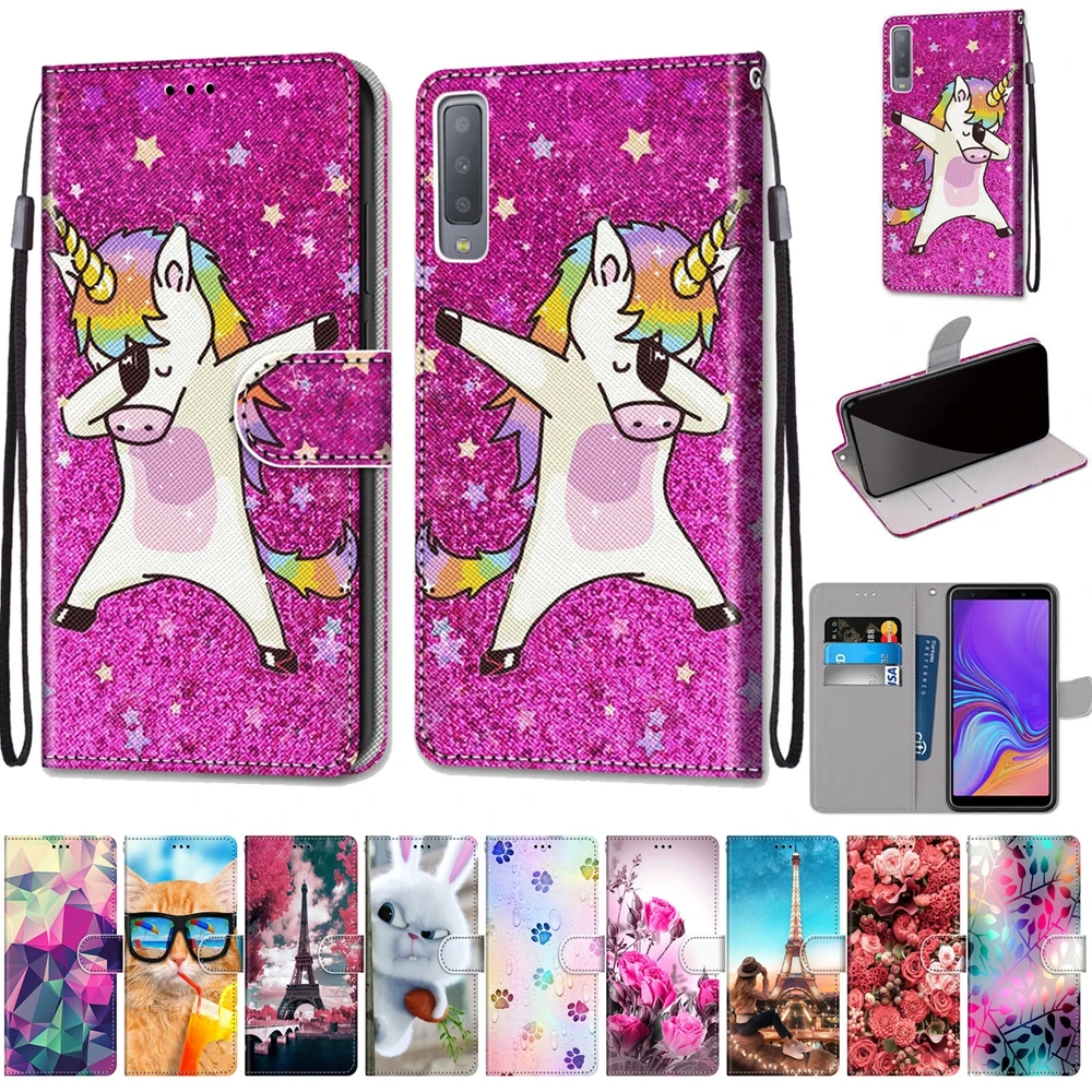 Для samsung A7 кожаный чехол на чехол для samsung A3 A5 A6 A8 A9 чехол Роскошный 3D чехол-портмоне с откидной крышкой на магните чехол для телефона