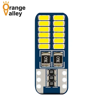 

100Pcs T10 W5W 24 LEDs 194 501 Auto 3014 SMD Car Interior lights Clearance Lamp DC 12V