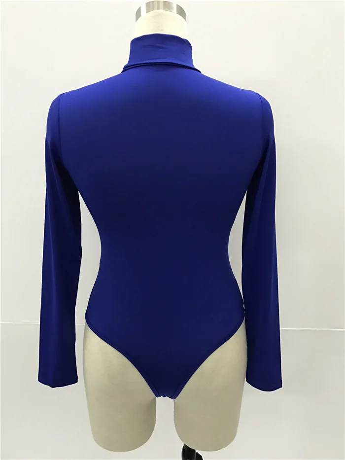 thong bodysuit Autumn Casual Turtleneck Thin Skinny Women Basic Bodysuit Long Sleeve Top Office Lady Elastic Elegant Solid Jumpsuits High Waist cut out bodysuit