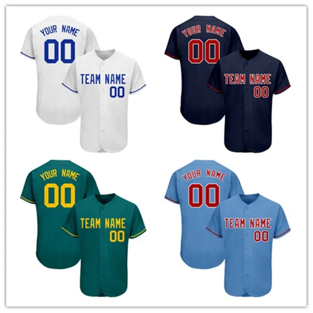 Cheap Embroidered Baseball Jersey for Men/Women/Youth Designing Softball V-Neck Playing Tee Shirts With Team Name，Number