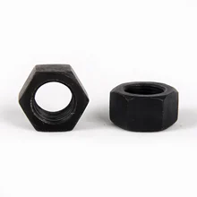 5/10pcs Black Hexagon Nuts Fine Thread Hex Nuts High Tensile 8.8 Grade Carbon Steel M8x1.0 , M10x1.25, M12x1/1.25/1.5