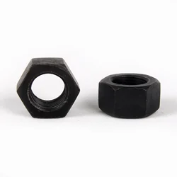 5/10pcs Black Hexagon Nuts Fine Thread Hex Nuts High Tensile 8.8 Grade Carbon Steel M8x1.0 , M10x1.25, M12x1/1.25/1.5