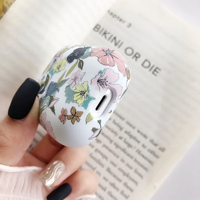 Модный силиконовый чехол с цветами для гарнитура для airpods Беспроводная bluetooth-гарнитура защитный чехол Аксессуары