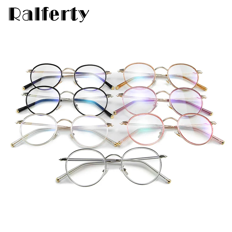 Ralferty, качественные круглые очки, женские, женские, оправа для очков, ноль, без диоптрий, класс, очки для девушек, очки Glases D16038