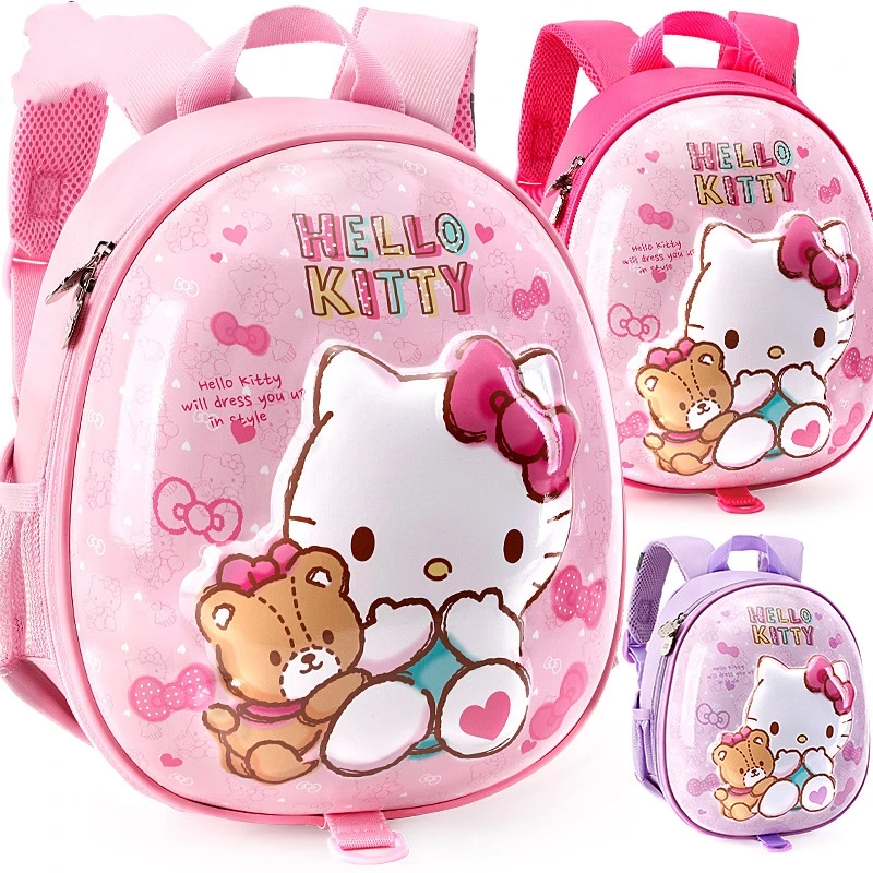 

Hellokitty kindergarten schoolbag girls 3-6 years old girl anti-lost preschool children's baby backpack
