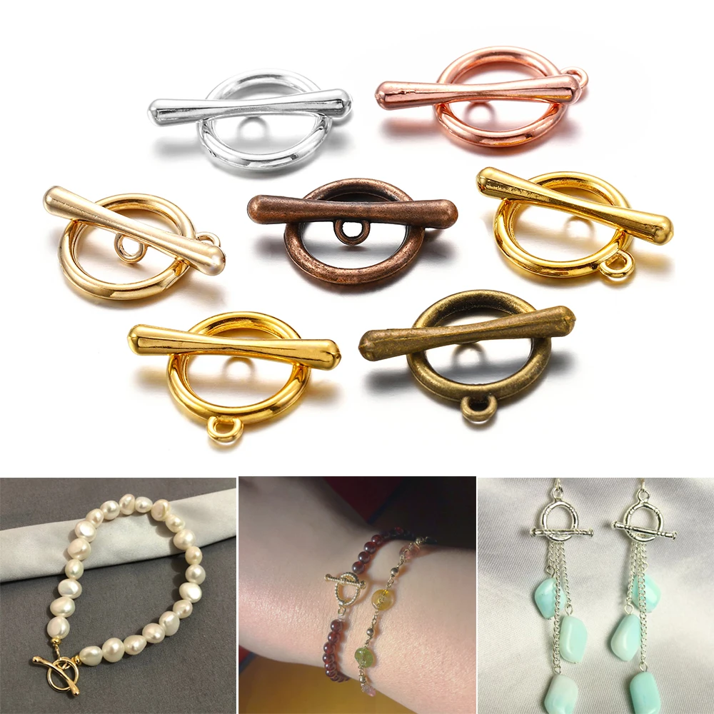 

10set/lot Metal Multicolor OT Toggle Clasps Hooks Connectors For DIY Bracelet Jewelry Findings Making Accessories Supplies