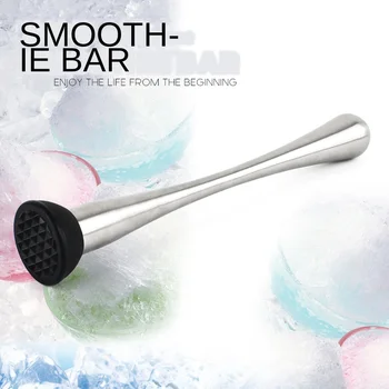 

Bartender Plastic Crushed Ice Stainless Steel Cracker Mixing Bar Utensils