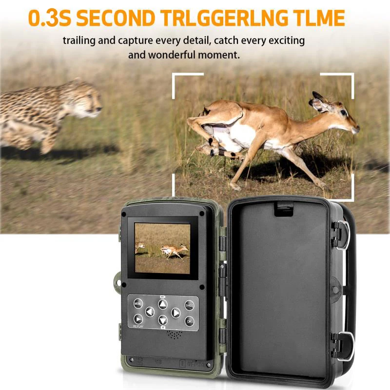 16MP 1080P Wildlife Trail Camera Photo Trap Infrared Hunting Cameras HC802A Wireless Surveillance Night Vision Cameras