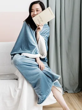 

Office wearable Blanket Quilt thickened double winter lazy Cape small blanket single nap