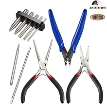 Pliers Multi Functional Tools 10 Pieces Metal DIY Model Tool Set Electrical Wire Cable Cutters 3D Metal Jigsaw Puzzles Assembly