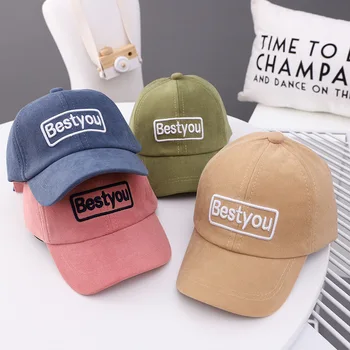 

2020 Baby boy and girl hats Children's baseball caps autumn English embroidery baby cap simple baby cap kids snapback adjust