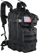 Small 30L canvas military tactical backpack FLAG PATCH outdoor insect bag