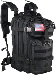 Small 30L canvas military tactical backpack FLAG PATCH outdoor insect bag