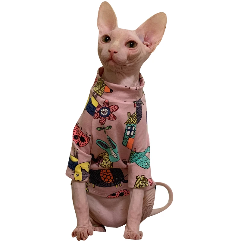Футболка Meow Deven одежда для сфинкса кошек без волос товары домашних животных и