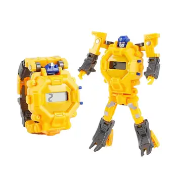 

Cartoon Transformation Wristwatch Toy Creative Electronic Robot Watch For Boy Children Deform Robot Sport Watch Toy Gift