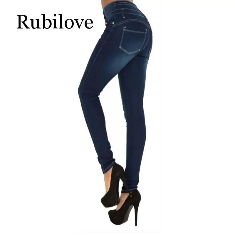 Rubilove, новинка, весна-лето, женские облегающие джинсы, джинсовые брюки-карандаш, топовые брендовые Стрейчевые джинсы, штаны с высокой талией, женские джинсы с высокой талией