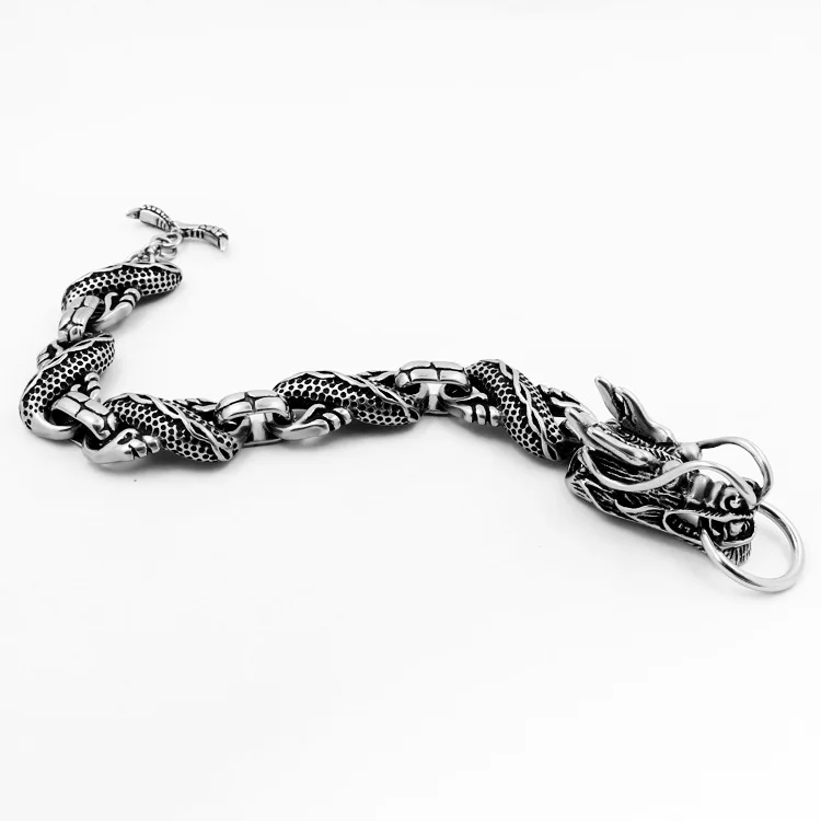 Retro dragon body titanium steel hand men's European and American personality punk fashion jewelry accessories wild gift bracele