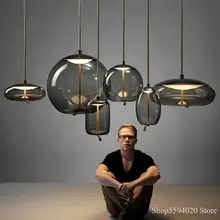 Luminaires suspendus scandinave BROKIS Knot, luminaires de chevet nordiques, Lustre en verre déco, luminaires suspendus