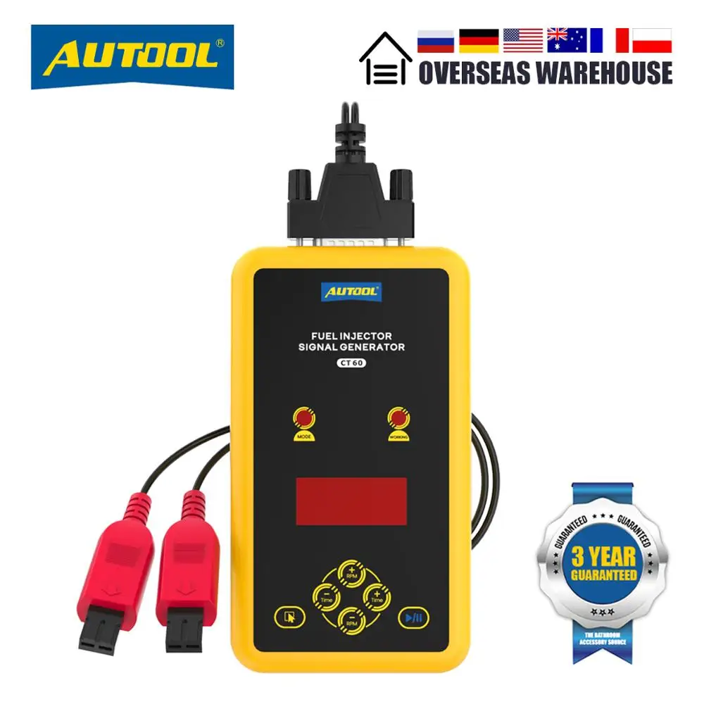 AUTOOL CT60 Auto Fuel Injector Tester Fuel Injector Flush Tester  Automotive Goods CT150 CT200 12V Pulse Pressure Boost Tester
