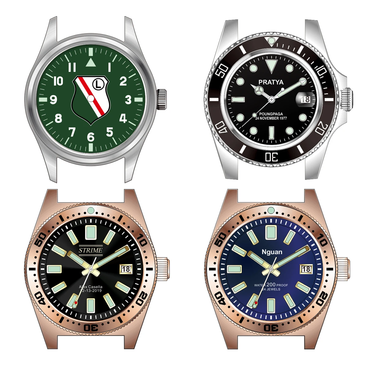 San martin watch custom logo Clearance