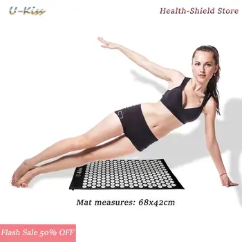 

U-kiss Massager Cushion Massage Yoga Mat Acupressure Relieve Stress Back Body Pain Spike Mat Acupuncture Massage Yoga Mat Cotton