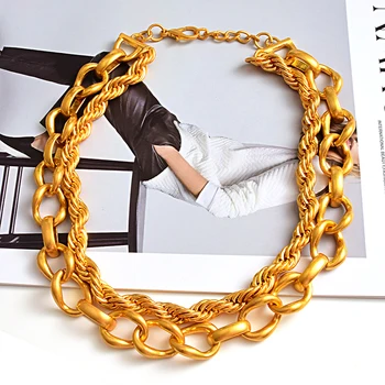 

New design Metal Gold Necklace High-quality Ladies' jewelry necklaces Wholesale Accessories For women