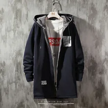 Осень зима новые мужские однотонные повседневные деловые шерстяные пальто длинное шерстяное пальто мужской пиджак