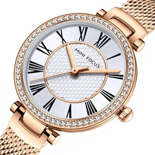 Kobiety zegarki Top marka luksusowe panie zegarek kwarcowy dla dziewczyn Relogio Feminino pełna siatka stalowa pas Feloj Mujer Montre Femme