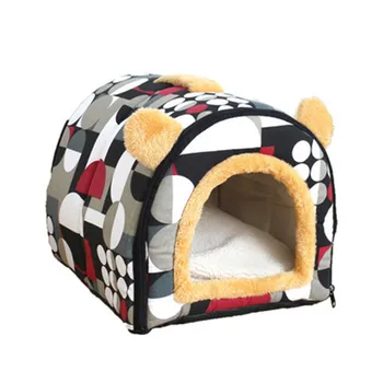 

Comfortable Cat Bed House Soft Plush Kennel Puppy Cushion Small Dogs Cats Nest Winter Warm Sleeping Pet Dog Bed Pet Mat Supplies
