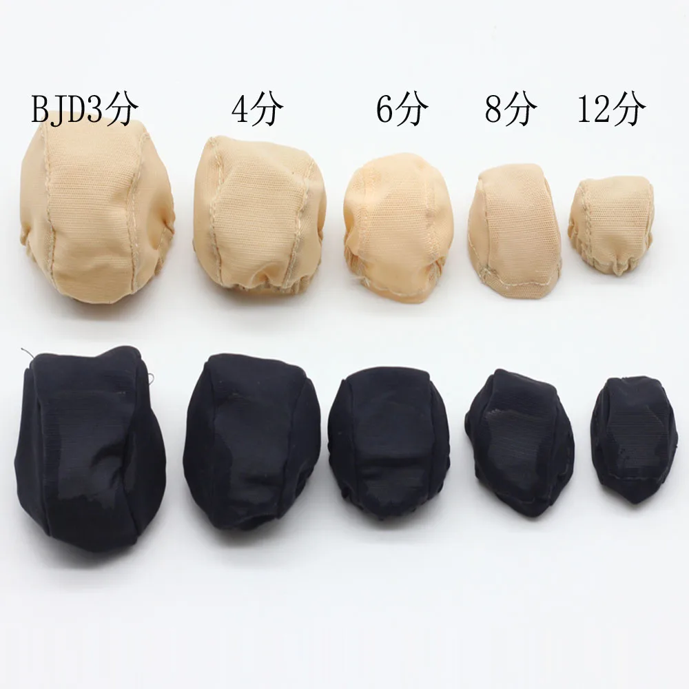 Doll Wigs doll accessories doll wigs toy wigs doll wig headgear mohair wig Handmade Headgear Nude Color Fixed-Wig Hairnet Wig Caps Hairs Toy For 1/3 1/4 1/6 1/8 1/12 Doll Accessories 1Piece