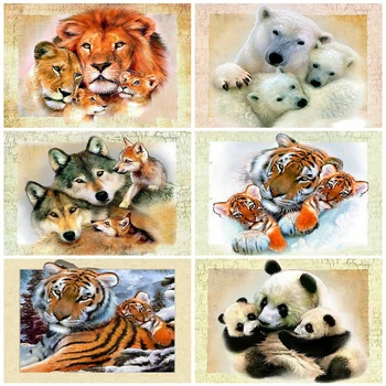 

Evershine 5D DIY Diamond Painting Tiger Full Square Round Diamond Embroidery Sale Animal Lion Rhinestone Picture Wall Decoration