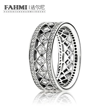 

FAHMI 100% 925 Sterling Silver 191017CZ VINTAGE FASCINATION RING Charm Elegant Women's Original Jewelry Gift Recommended