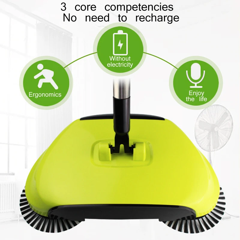 Sweeping Machine Push Type Hand Push Magic Broom Dustpan Handle Household Cleaning Package Hand Push Sweeper mop