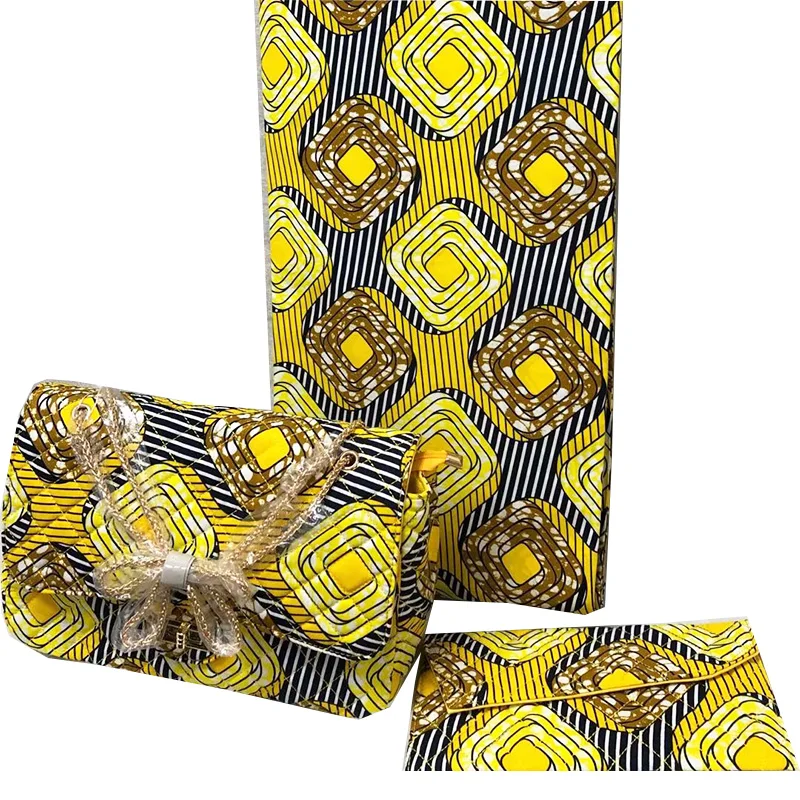 Afrikaanse Nigeria Stijl Wax Handgemaakte Tas En Stof Set Voor Party Mode Afrikaanse Vrouw Zak En Prints Wax Stof Afrikaanse Nigeria Stijl Wax Handgemaakte Tas En Stof Set Voor Party Mode Afrikaanse Vrouw Zak En Prints Wax Stof