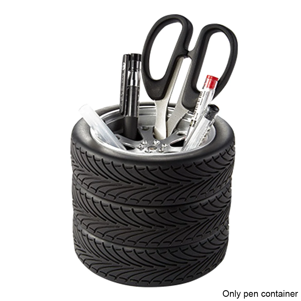 

Kids Stationery Brush Pot Accessories Desk Organizer Tire Shape School Office Stand Gifts Storage Pencil Pen Holder Students