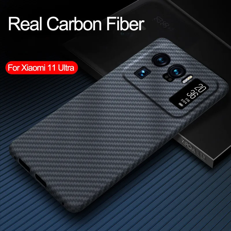 

Real Carbon Fiber Phone Case for Xiamo Mi 11 Ultra Mi 11 Mi 10 Pro POCO F3 Redmi K40 Pro Case Ultra-thin shockproof Armor Cover