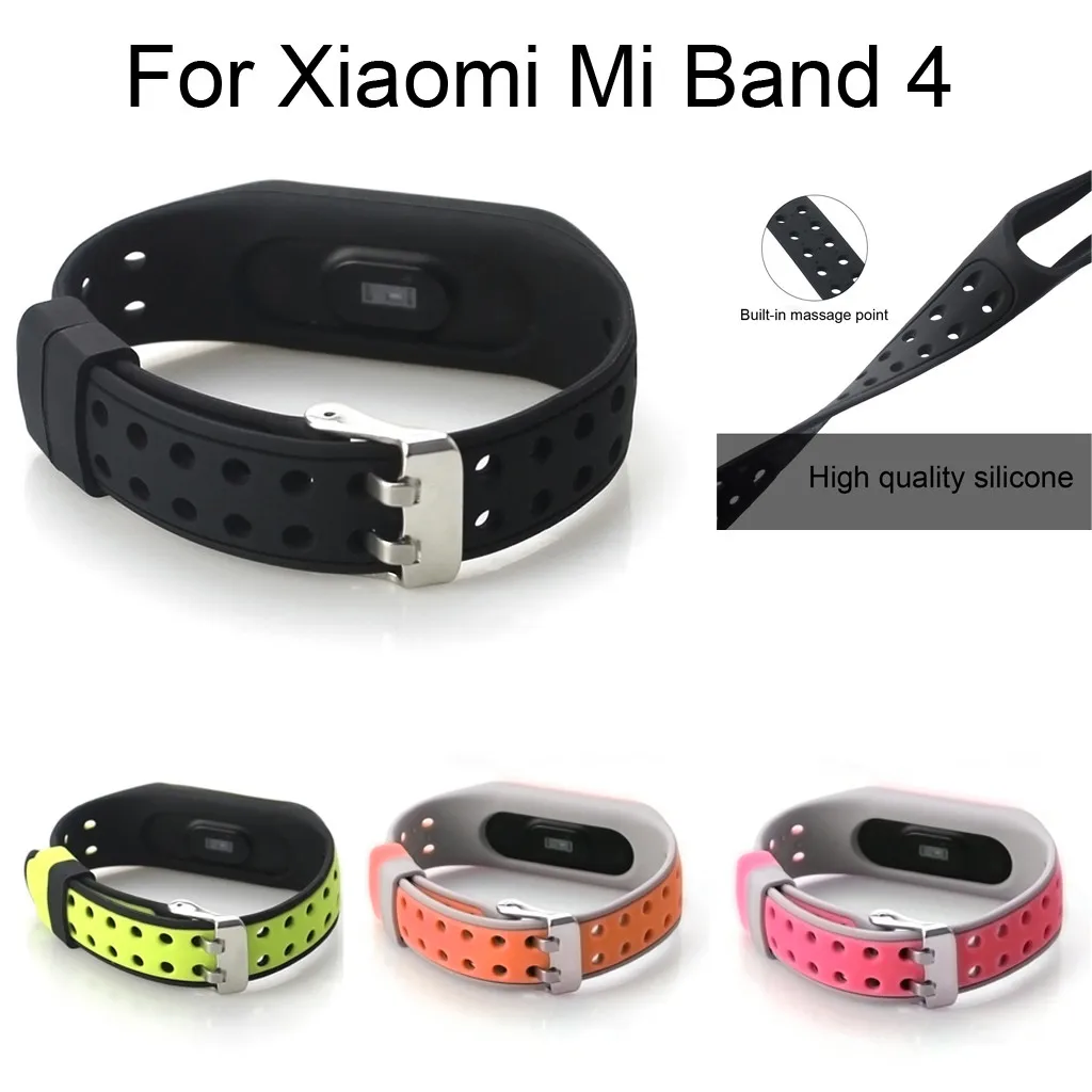 

Soft Bracelet Bands For Xiomi xaomi Mi Band 4 Straps Silicone Sport Wrist Strap Watchbands correas de reloj de silicona
