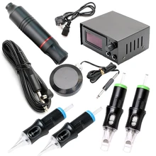 Горячая Татуировка роторная машина ручка набор татуировки комплект lcd питания педаль татуировки поставка