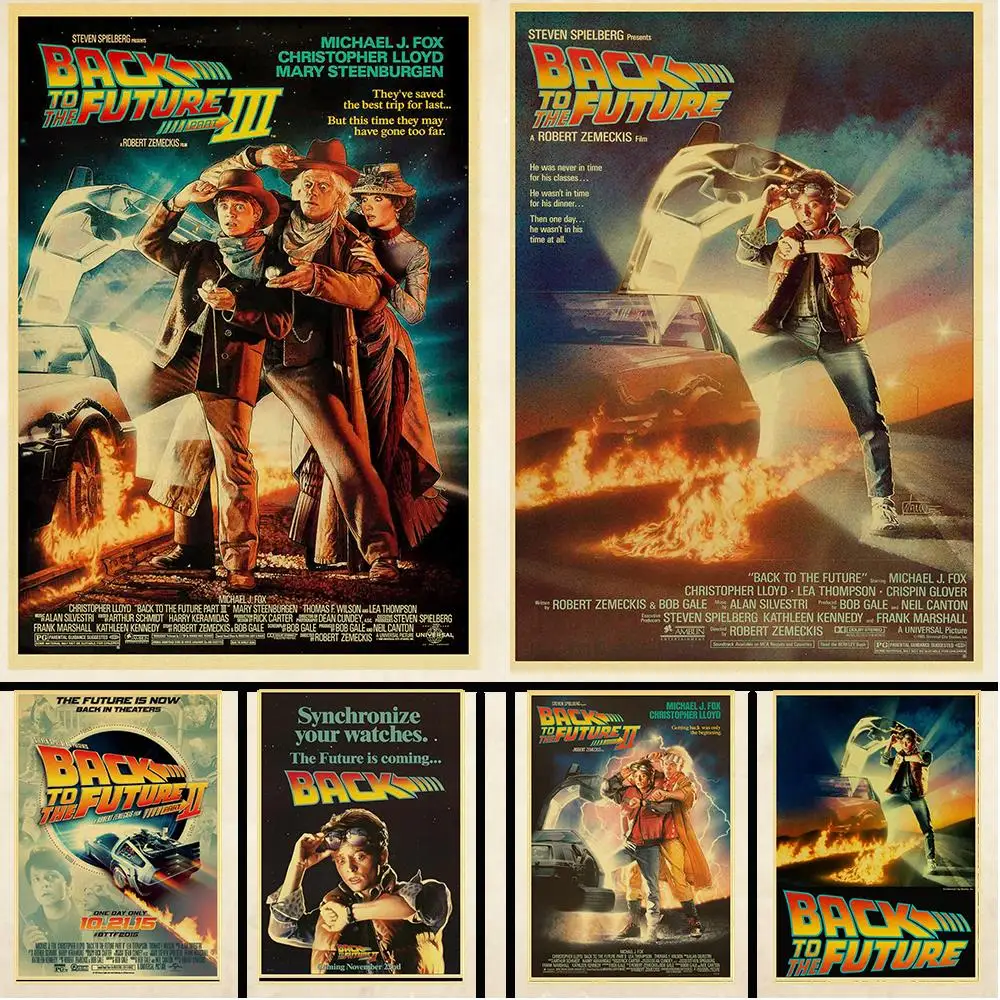 Classic movie Back To The Future poster diy room wall decoration kraft paper retro poster wall art home decor