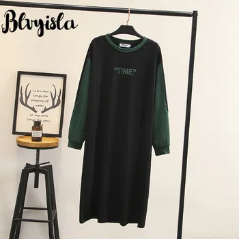

Blvyisla Oversize Long Hoodies Shirts Fashion Women Leisure Bottoming Sweatshirts Plus size Pullover Tops